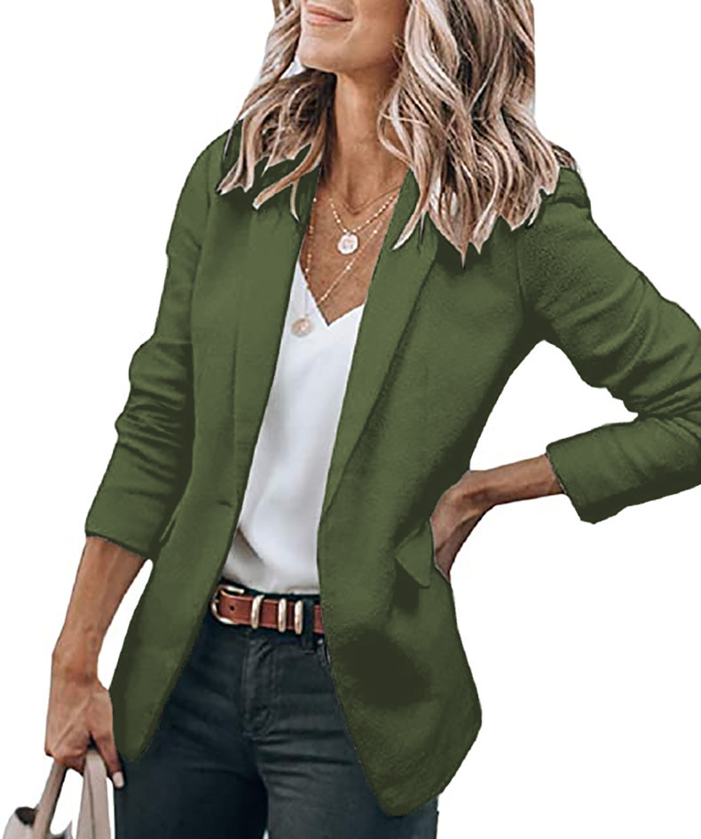 Dames Blazer met Getailleerde Pasvorm Groen