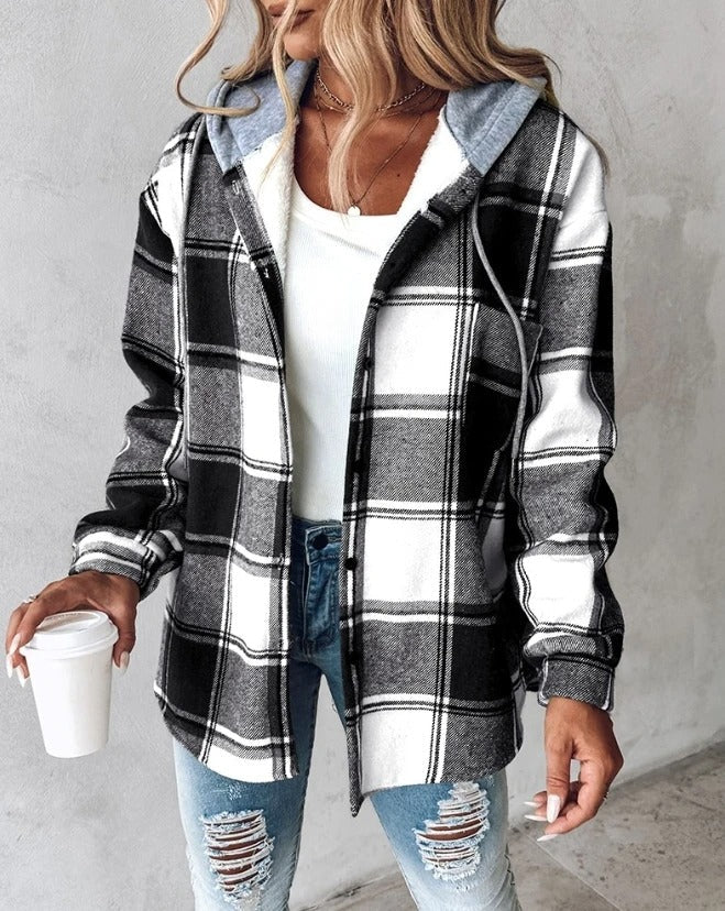 Dames Hoodie met Print en Ontspannen Pasvorm Zwart
