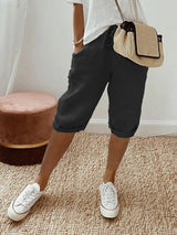 Dames Korte Broek met Elastische Tailleband
