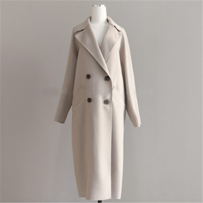 Dames Lange Overjas met Wol en Tijdloos Design 4