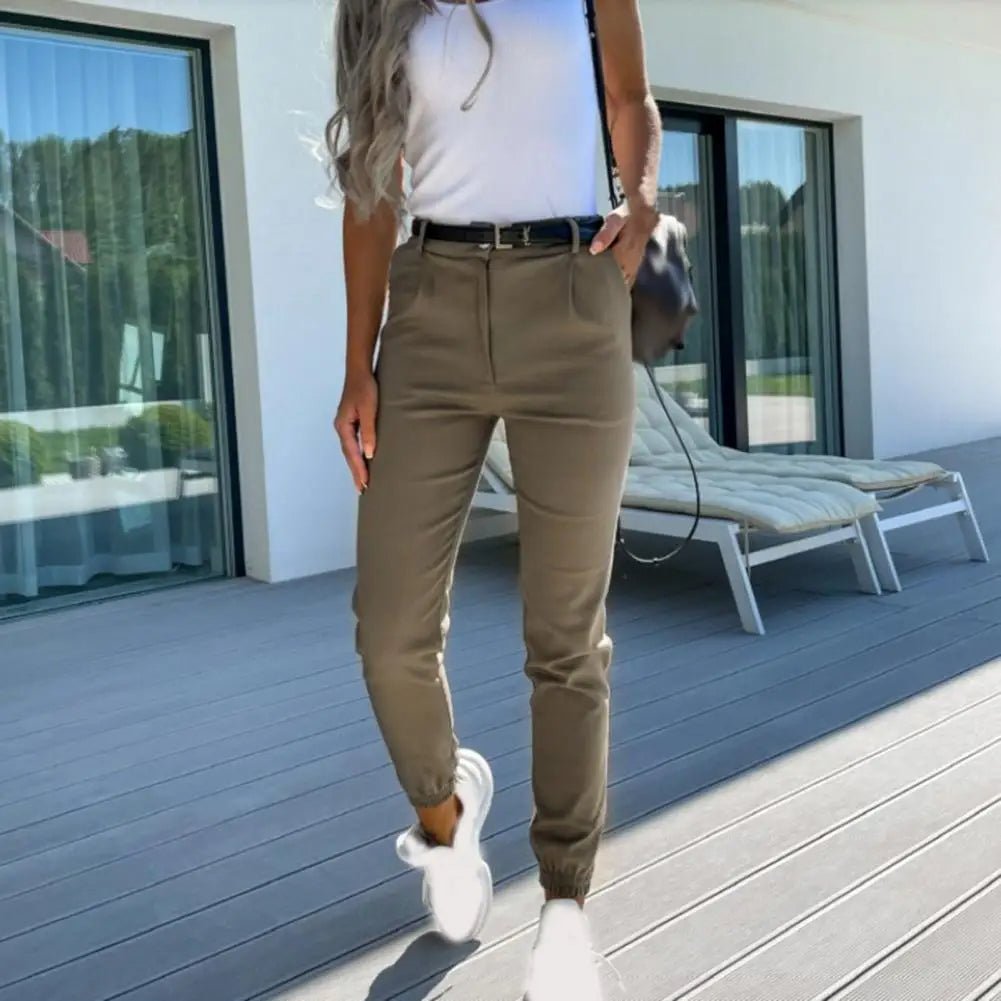Dames Pantalon met Slim Fit en Stretch