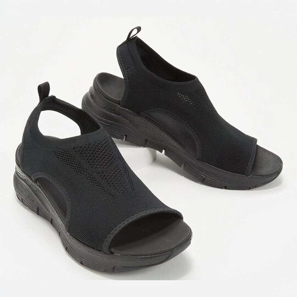 Dames Sandalen met Ergonomische Pasvorm Zwart