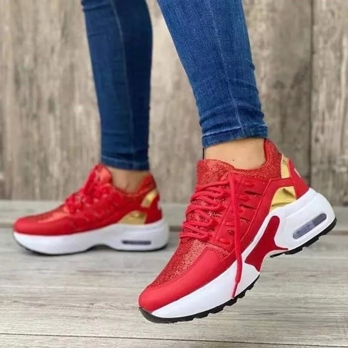 Dames Sneakers Orthopedisch Rood