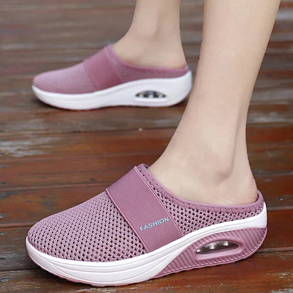 Dames Orthopedische Schoenen Slip-On met Ademend Ontwerp Roze