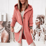 Dames Gebreid Vest met Capuchon