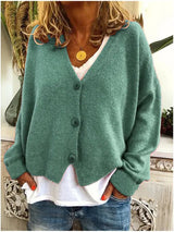 Dames Cardigan Vest met V-hals en Knopen