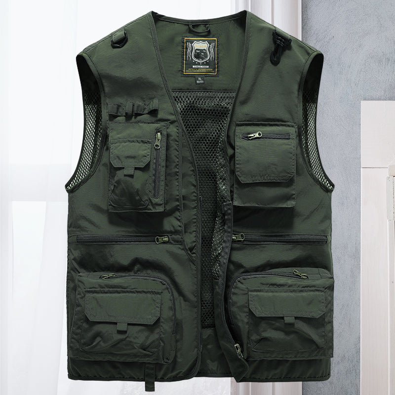 Heren Bodywarmer voor Outdoor Activiteiten Legergroen