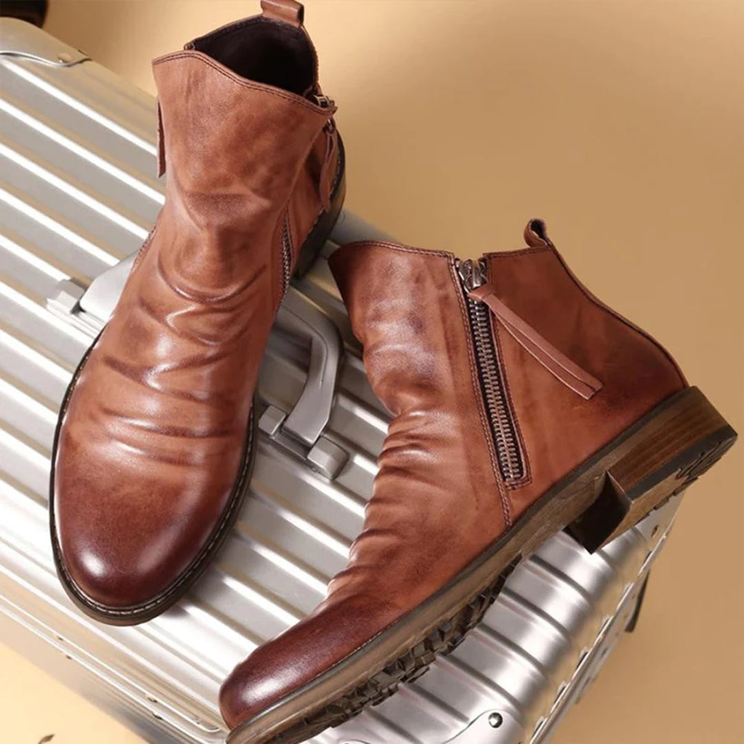 Heren Boots met Ritsluiting en Modern Ontwerp 0