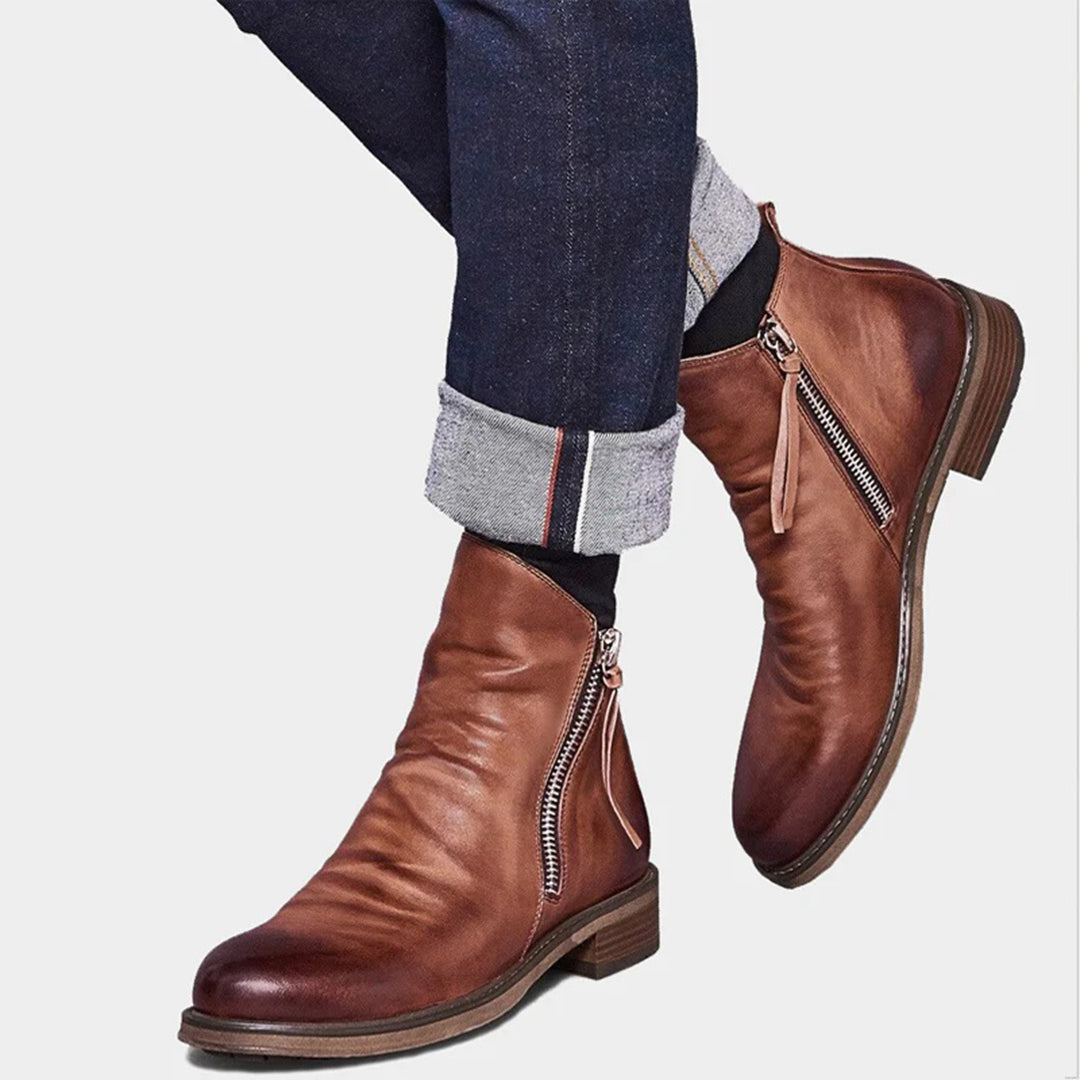Heren Boots met Ritsluiting en Modern Ontwerp 1