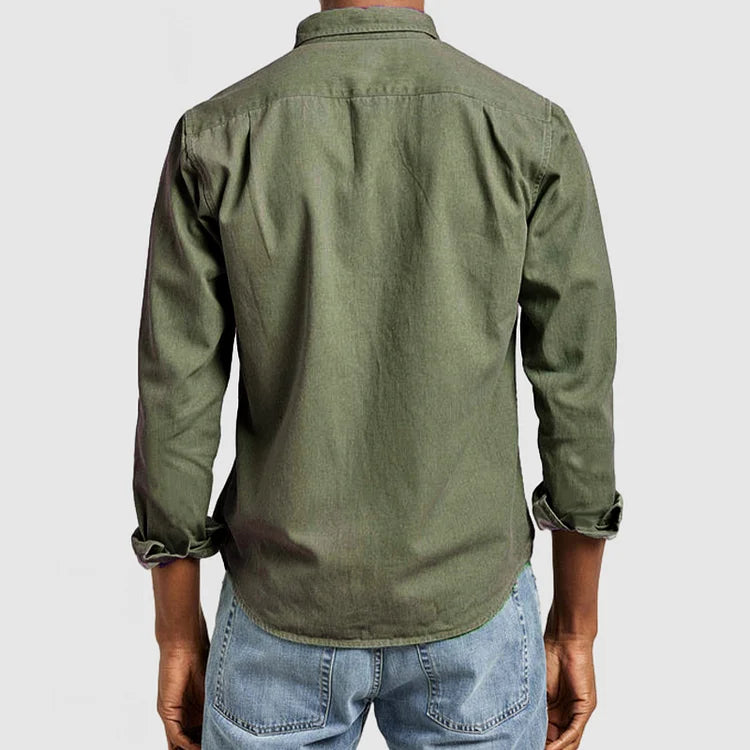Heren Casual Katoenen Overhemd voor Dagelijks Gebruik 3
