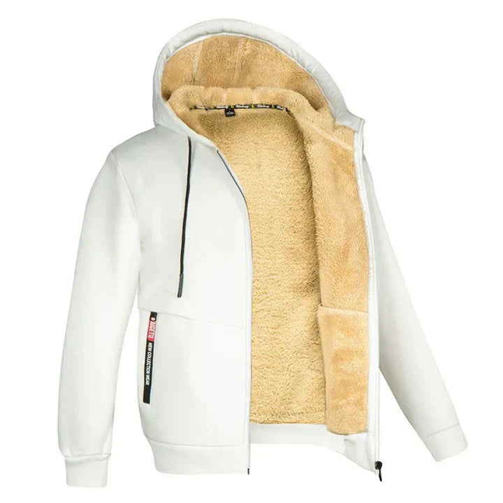 Heren Hoodie met Rits en Fleece voor Comfort en Warmte 16