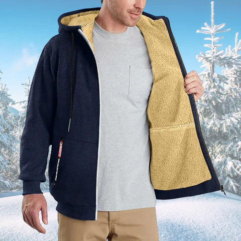 Heren Hoodie met Rits en Capuchon Regular Fit