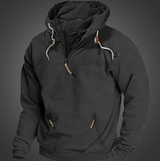 Heren Warme Hoodie met Capuchon en Ritszakken