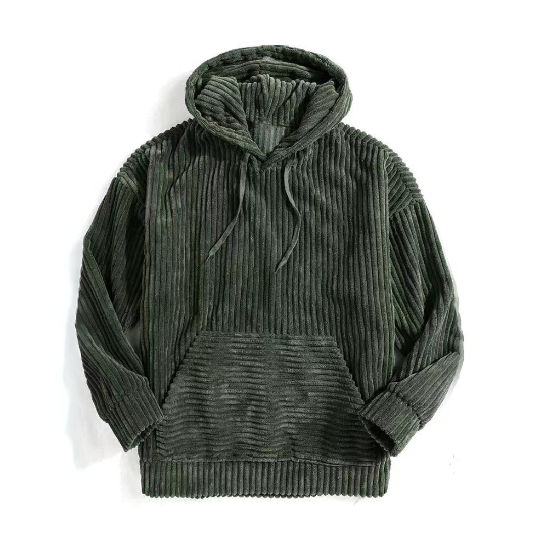 Heren Hoodie van Ultra Zachte Katoenen Blend met Corduroy Textuur 5