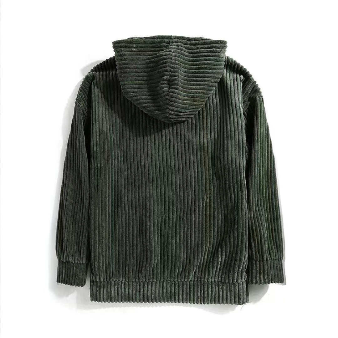Heren Hoodie van Ultra Zachte Katoenen Blend met Corduroy Textuur 6