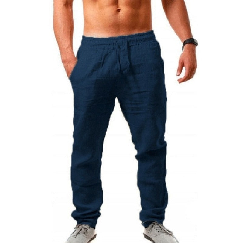 Heren Pantalon met Casual en Luchtige Fit Donkerblauw