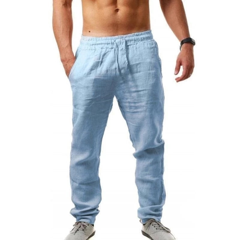 Heren Pantalon met Casual en Luchtige Fit Lichtblauw