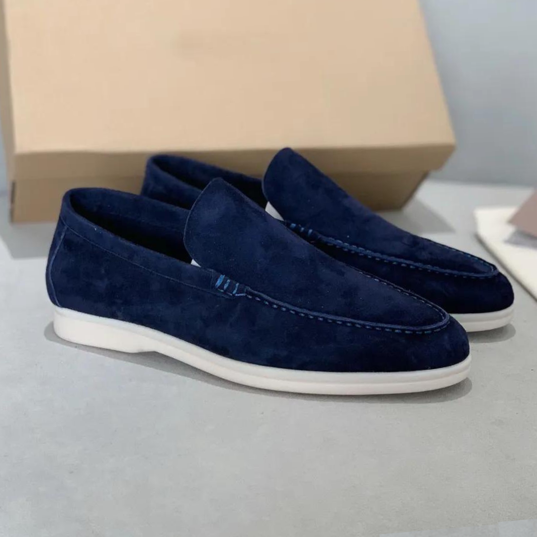 Heren Casual Loafers Marineblauw