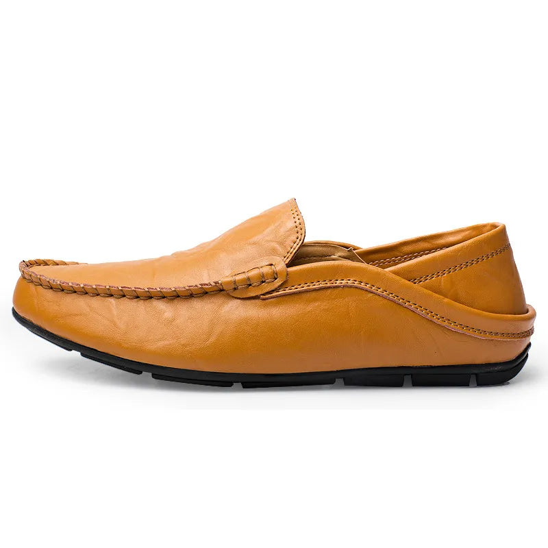 Heren Mocassins van Leer met Handgestikte Details en Comfortabele Inlegzool 2