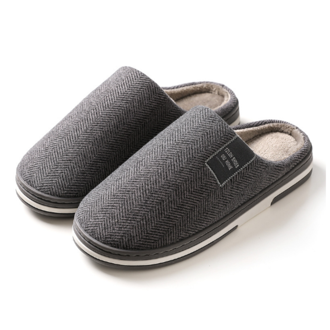 Pantoffels met Luxe Zachte Voering en Stevige Zool Donkergrijs