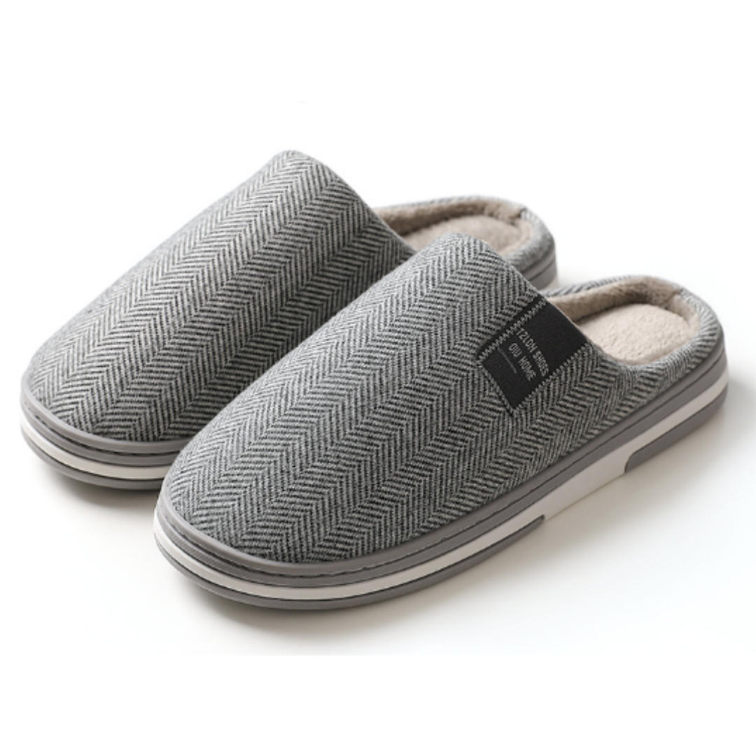 Pantoffels met Luxe Zachte Voering en Stevige Zool Lichtgrijs