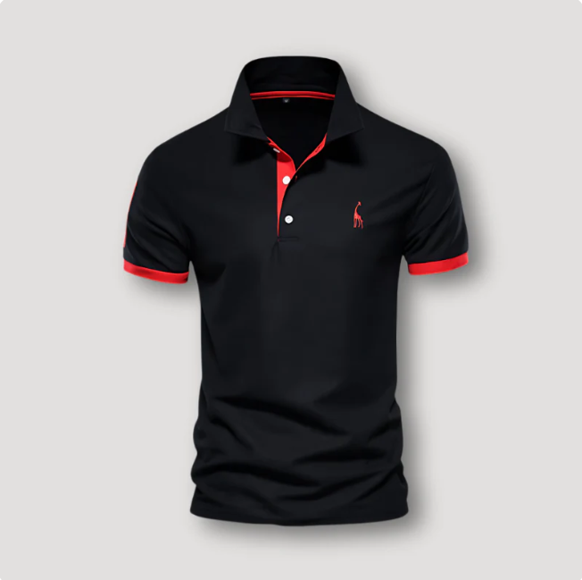 Heren Polo Shirt Korte Mouwen Zwart