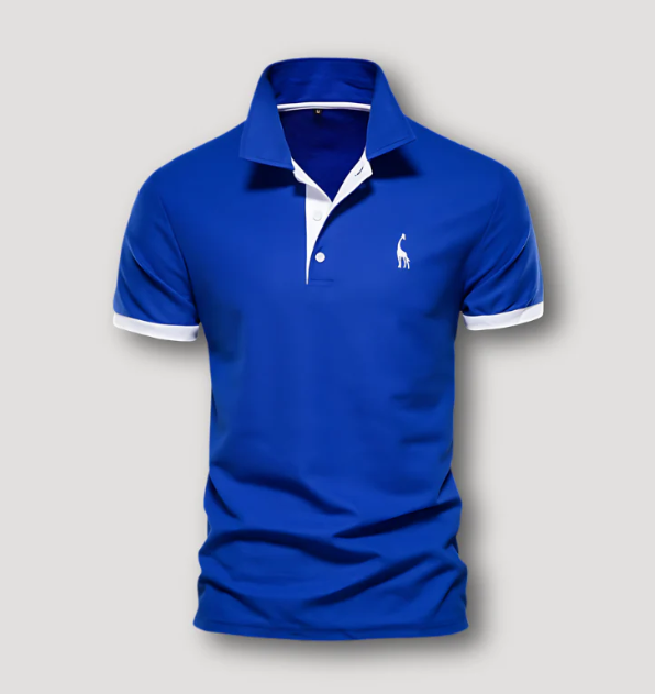 Heren Polo Shirt Korte Mouwen Blauw