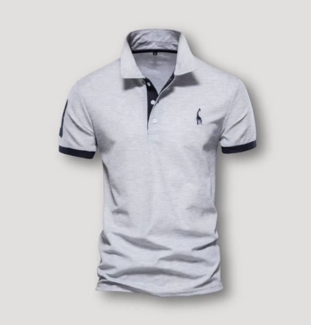 Heren Polo Shirt Korte Mouwen Grijs