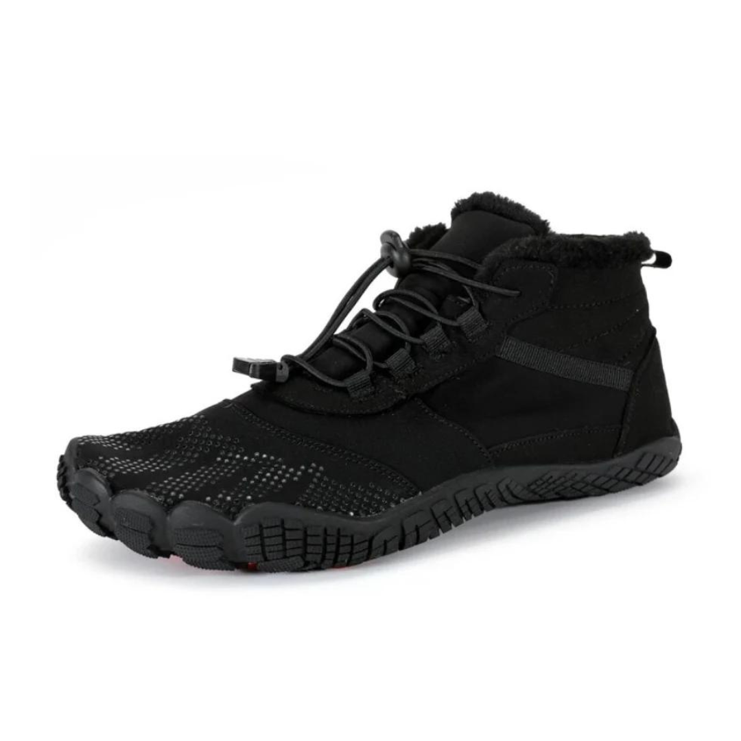 Heren Winter Schoenen met Gevoerde Waterdichte Bescherming en Flexibele Zool Zwart