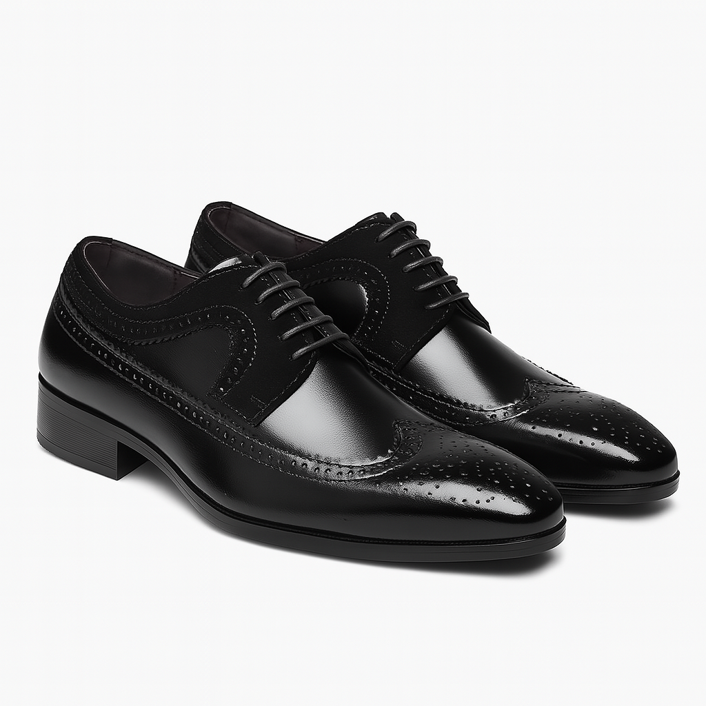 Heren Schoenen met Wingtip Brogue Detail en Premium Leer 3