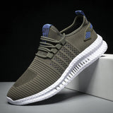 Heren Sneakers met Mesh Bovenkant en Vetersluiting