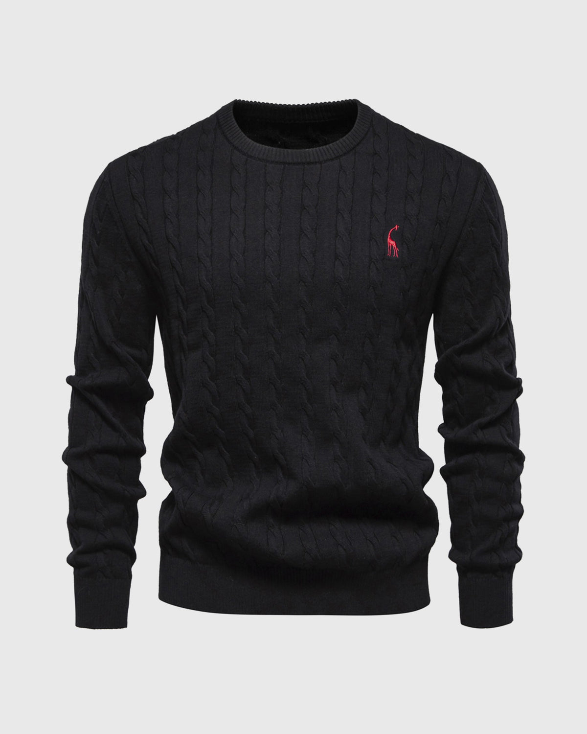 Heren Ribgebreid Sweatshirt Zwart