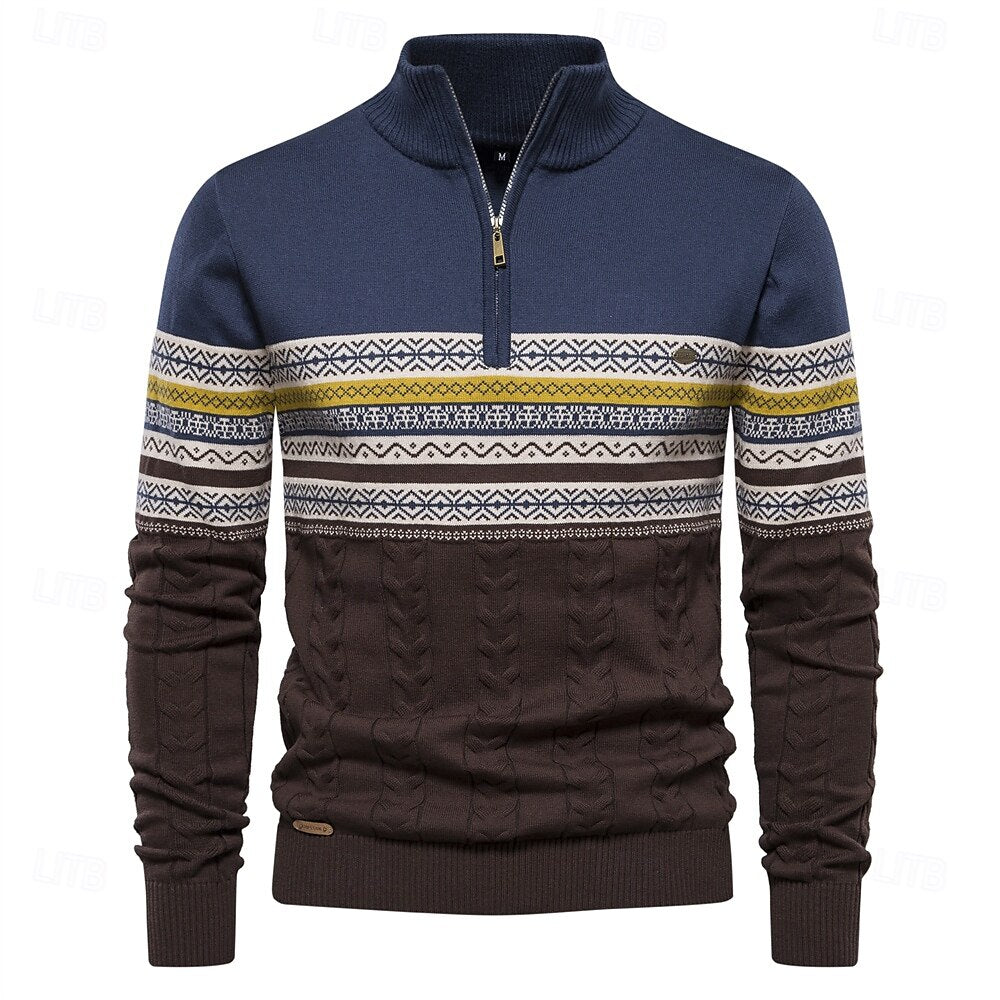 Heren Trui met Halve Rits en Slim Fit voor Elegant Comfort 7