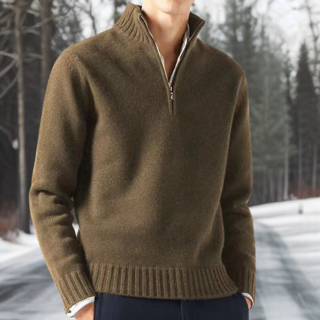 Heren Trui met Zippocol en Dikke Brei voor Comfortabele Winterstijl 8