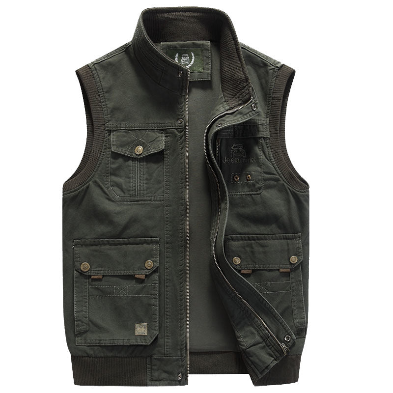 Heren Vest met Rits voor Outdoor Activiteiten met Meerdere Zakdetails 7