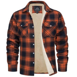 Heren Teddy Tussenjas met Ruitpatroon en Fleece Voering