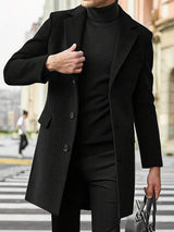 Heren Trenchcoat Winterjas met Casual Pasvorm voor Herfst en Winter