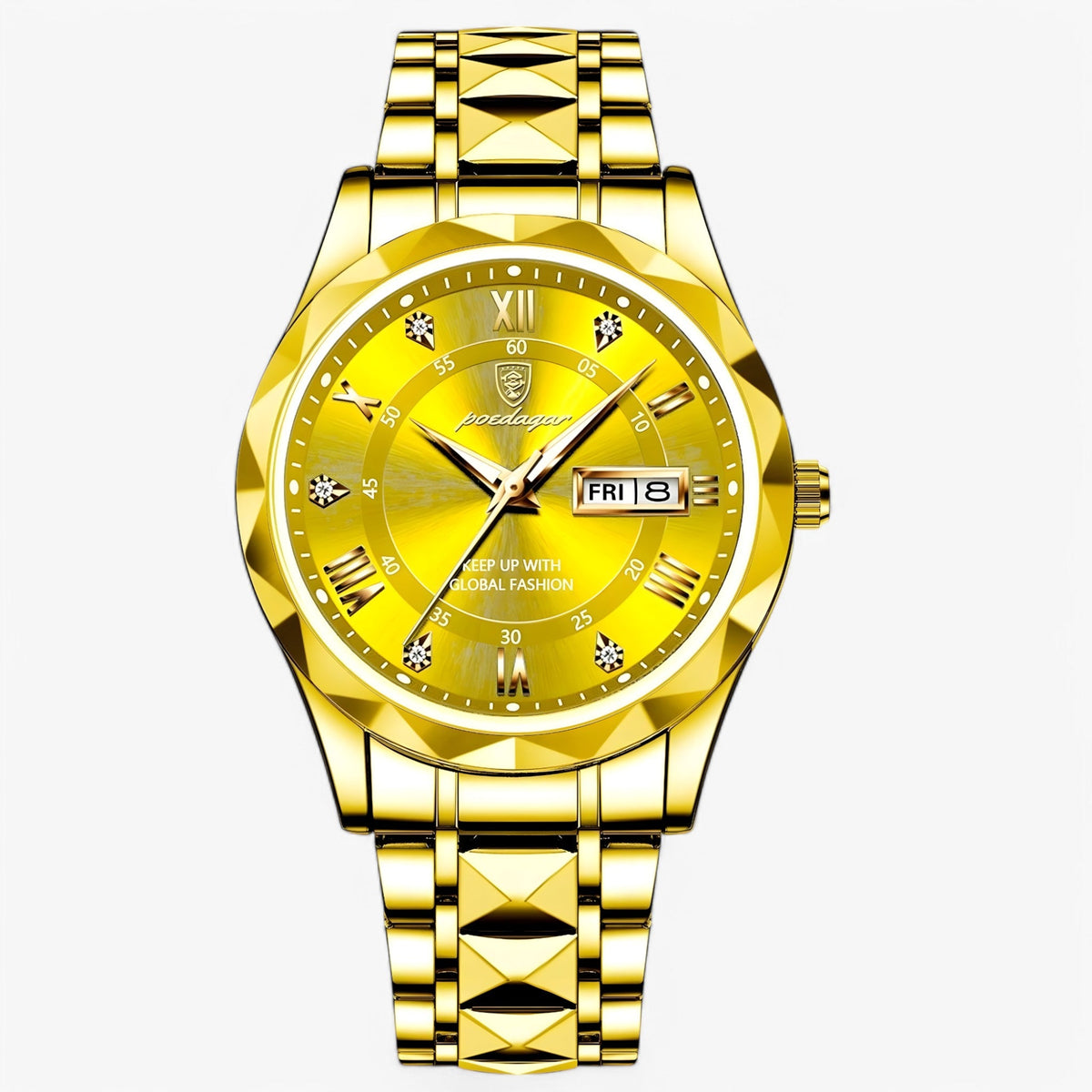 Herenhorloge met Roestvrijstalen Behuizing Goud