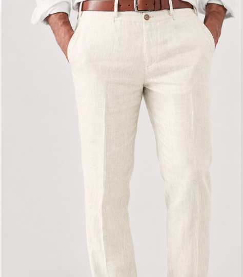 Heren Broek Slim Fit met Moderne Pasvorm Beige