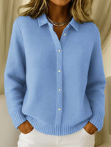 Dames Cardigan met Lange Mouwen en Knoopsluiting