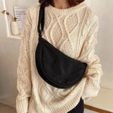 Dames Crossbody Tas Halve Maan met Verstelbare Riem