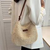 Dames Gevlochten Shoulder Bag met Verstelbare Riem en Ritssluting
