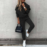 Dames Joggingpak met Hoodie en Elastische Taille Oversized Fit