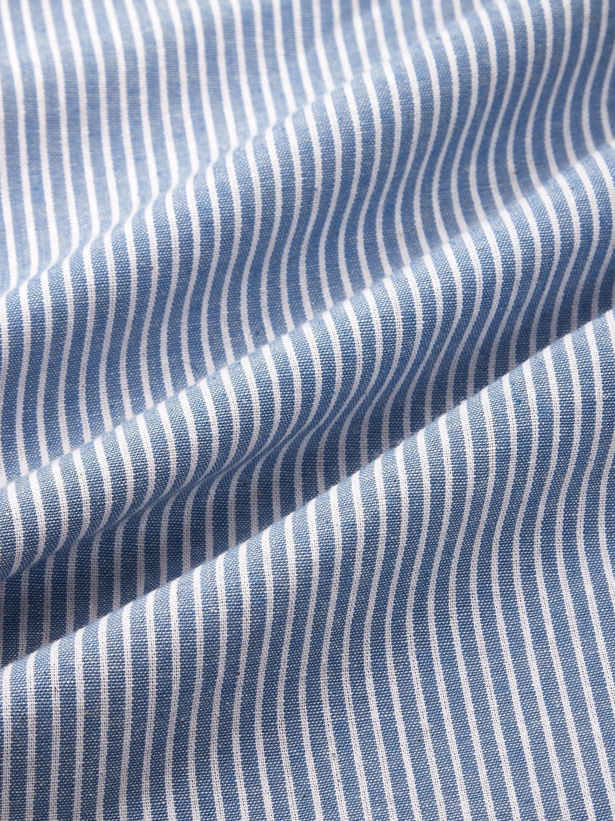 Dames Midi Jurk Korte Mouw met Streepprint, Knopen en Zijzakken