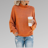 Dames Oversized Sweater met Coltrui en Lange Mouw