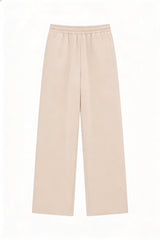 Dames Wide Leg Broek met Elastische Taille en Steekzakken