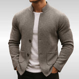 Heren Blazer met Staande Kraag en Knoopsluiting