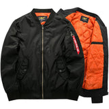 Heren Bomber Jacket met Gewatteerde Voering en Ritssluiting