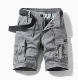 Heren Cargo Shorts met Elastische Taille en Meerdere Zakken