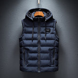 Heren Gewatteerd Vest met Capuchon en Ritssluiting
